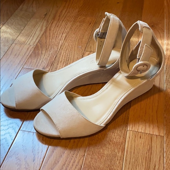 J. Crew Shoes - New-J. Crew Demi-wedge sandal cream